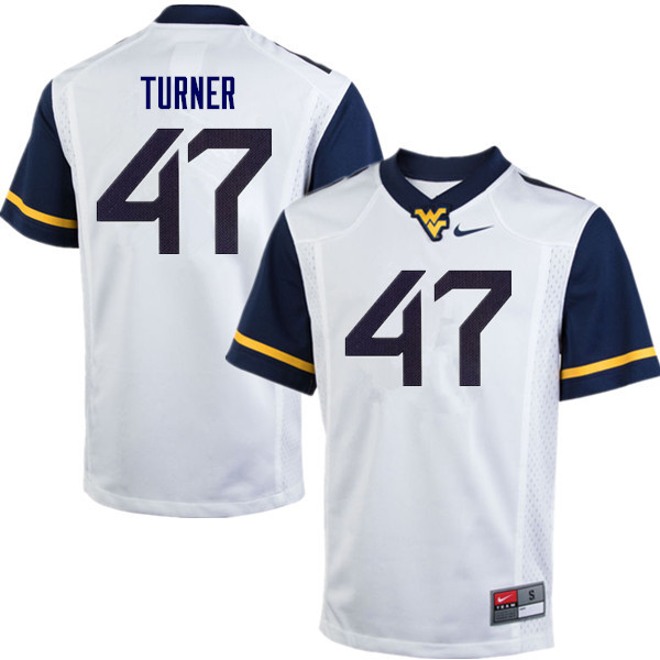 Men #47 Joseph Turner West Virginia Mountaineers College Football Jerseys Sale-White - Click Image to Close